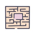 maze puzzle color vector doodle simple icon