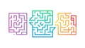 Maze Puzzle Geometric Pattern Vector, vector design Generative AI Royalty Free Stock Photo