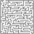 Maze puzzle, labyrinth brain teaser kids game vector illustration