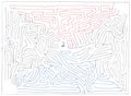 Maze puzzle number two, medium difficulty, playable game Royalty Free Stock Photo