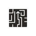 Maze, puzzle, strategy vector icon. Simple element illustration from UI concept. Maze, puzzle, strategy vector icon. Finance