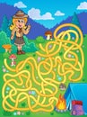 Maze 1 with scout girl