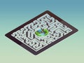 Maze Strategy Success Solution Determination Direction Concept