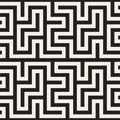 Maze Tangled Lines Contemporary Graphic. Abstract Geometric Background Design. Vector Seamless Pattern. Royalty Free Stock Photo