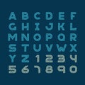 Maze tech letters linear style font.