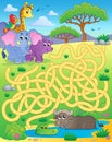 Maze 16 with tropical animals