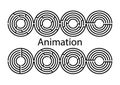 Maze Vector animation set. key. lock. Labyrint eps8 circle Royalty Free Stock Photo