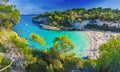 Amazing beach on Cala Llombards, Majorca island, Spain Royalty Free Stock Photo