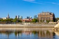 Mazovian Stomatology Center - Mazowieckie Centrum Stomatologii - building at Vistula river with Srodmiescie of Warsaw, Poland