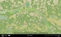 Mazyr District outlined, Belarus. Topographic Humanitarian Royalty Free Stock Photo