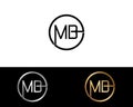 MB circle Shape Letter logo Design