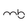 mb initial letter vector logo icon