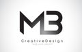 MB M B Letter Logo Design. Creative Icon Modern Letters Vector L