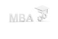 MBA concept white background