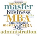 MBA. Master of business administration. Royalty Free Stock Photo