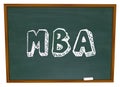 MBA Masters Business Administration College Degree Chalk Board