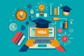 MBA program online learning experience showcasing creativity and innovation Royalty Free Stock Photo