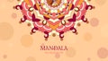 Beautiful mandala background, bannar, card. Royalty Free Stock Photo