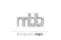 MBB modern geometric typography logo Royalty Free Stock Photo