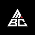 MBC triangle letter logo design with triangle shape. MBC triangle logo design monogram. MBC triangle vector logo template with red Royalty Free Stock Photo