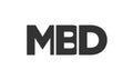 MBD logo design template with strong and modern bold text. Initial based vector logotype featuring simple and minimal typography. Royalty Free Stock Photo