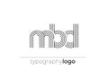 MBD modern geometric typography logo Royalty Free Stock Photo