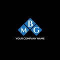 MBG letter logo design on BLACK background. MBG creative initials letter logo concept. MBG letter design