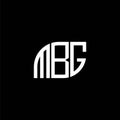 MBG letter logo design on black background. MBG creative initials letter logo concept. MBG letter design.MBG letter logo design on