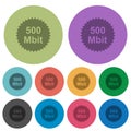 500 mbit guarantee sticker color darker flat icons Royalty Free Stock Photo