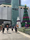 MBK shopping mall decorated for Christmas, Bangkok