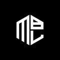 MBL logo MBL icon MBL monogram MBL letter minimalist Circle flat Unique modern abstract logo design Royalty Free Stock Photo