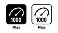 1000 mbps data internet symbol digital icon broadband