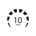 mbps speedometer icon vector