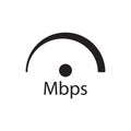 mbps speedometer icon vector