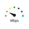 mbps speedometer icon vector Royalty Free Stock Photo