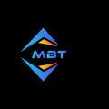 MBT abstract technology logo design on Black background. MBT creative initials letter logo concept Royalty Free Stock Photo