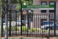 MBTA Green Line Surface-Level Trolley Stop at Northeastern University in Boston