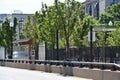 MBTA Green Line Surface-Level Trolley Stop at Northeastern University in Boston