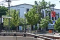 MBTA Green Line Surface-Level Trolley Stop at Northeastern University in Boston