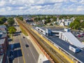 Wollaston Station aerial view, Quincy, MA, USA