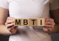 MBTI acronym. Psychology concept of people typology