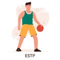 MBTI person types concept. Socionics mbti. Personality test. Flat vector illustration Royalty Free Stock Photo