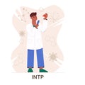 MBTI person types concept. Socionics mbti. Personality test. Flat vector illustration Royalty Free Stock Photo