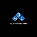 MBU letter logo design on BLACK background. MBU creative initials letter logo concept. MBU letter design