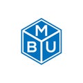 MBU letter logo design on black background. MBU creative initials letter logo concept. MBU letter design