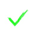 Green check mark icon. Tick symbol in green color vector Royalty Free Stock Photo