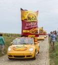 Mc Cain Caravan on a Cobblestone Road- Tour de France 2015