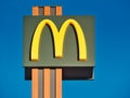 Mc donald signpost logo clear sky