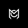 MC M C CM logo logotype icon elegant luxury design , badge logo with monogram line linear outline icon suitable for business brand Royalty Free Stock Photo