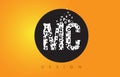 MC M C Logo Made of Small Letters with Black Circle and Yellow B